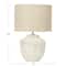 Hello Honey® 19.5" Distressed Cream Cement Table Lamp with Linen Shade